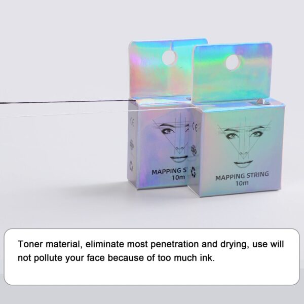 Eyebrow Makeup Mapping String Pre-inked 10m 2 Colors Black White