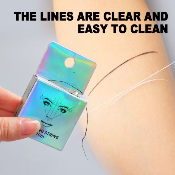 Eyebrow Makeup Mapping String Pre-inked 10m 2 Colors Black White