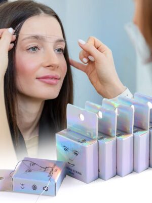 Eyebrow Makeup Mapping String Pre-inked 10m 2 Colors Black White