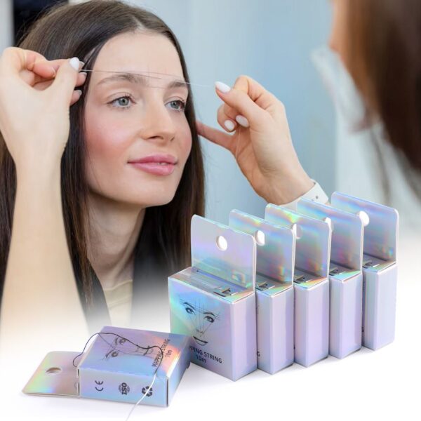 Eyebrow Makeup Mapping String Pre-inked 10m 2 Colors Black White